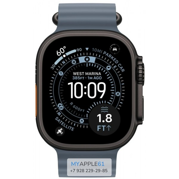 Apple Watch Ultra 3 Black Titanium 49 mm Anchor Blue Ocean Band