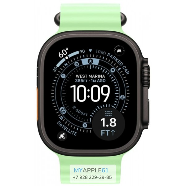 Apple Watch Ultra 3 Black Titanium 49 mm Neon Green Ocean Band
