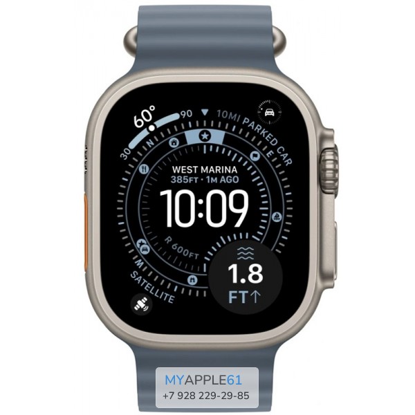 Apple Watch Ultra 3 Natural Titanium 49 mm Anchor Blue Ocean Band