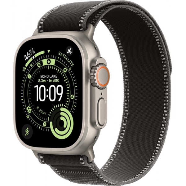 Apple Watch Ultra 3 Natural Titanium 49 mm Black Charcoal Trail Loop