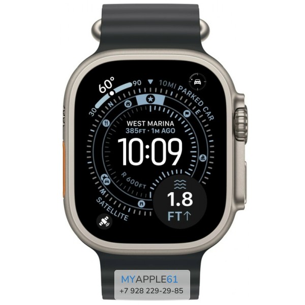 Apple Watch Ultra 3 Natural Titanium 49 mm Black Ocean Band