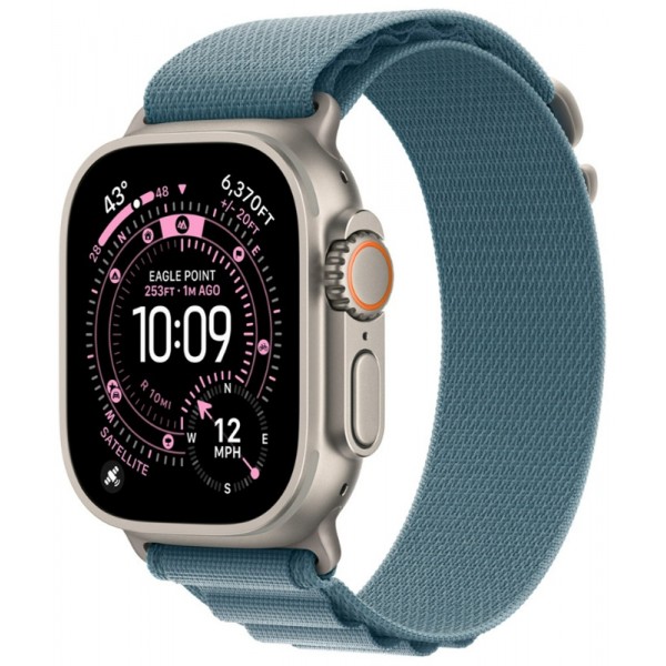 Apple Watch Ultra 3 Natural Titanium 49 mm Light Blue Alpine Loop