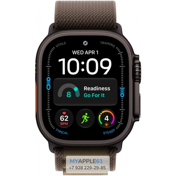 Apple Watch Ultra 4 Black 49 mm Dark Olive Alpine Loop