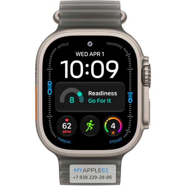 Apple Watch Ultra 4 Natural 49 mm Translucent Black Ocean Band