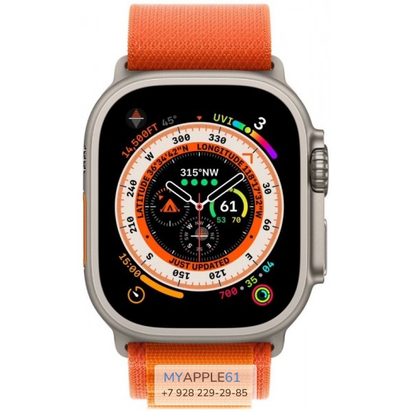 Apple Watch Ultra 49 mm Orange Alpine Loop
