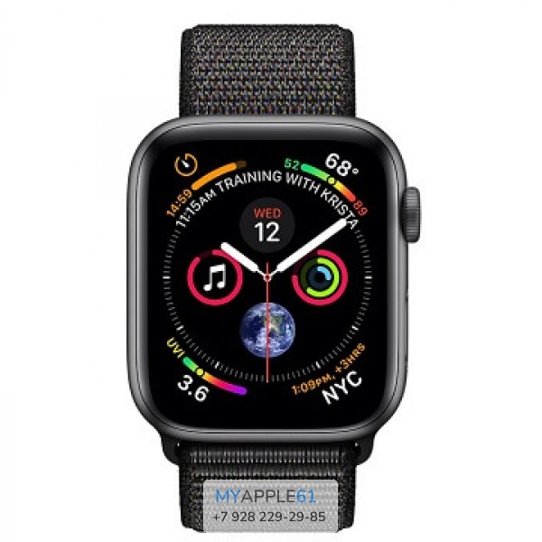 Apple Watch Series 4 44 mm Space Gray with Black Sport Loop
