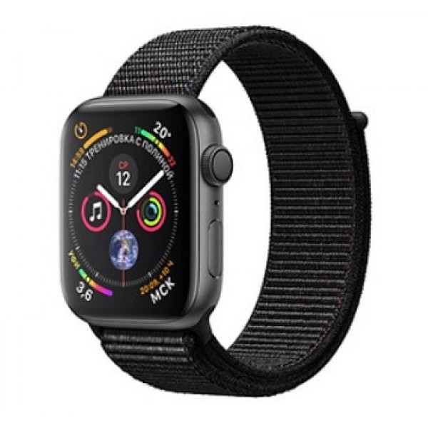 Apple Watch Series 4 44 mm Space Gray with Black Sport Loop